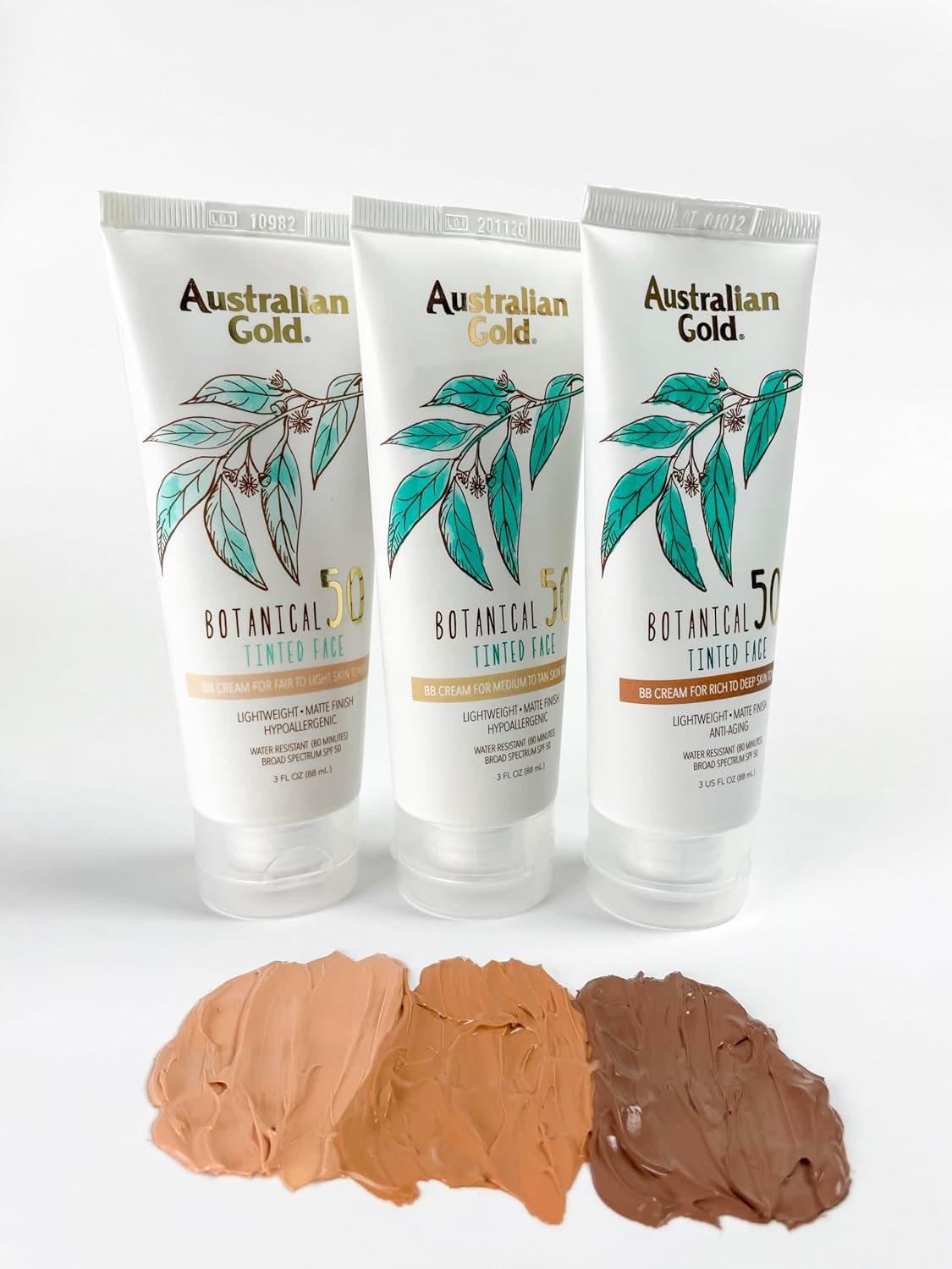 image:imageAustralian Gold Botanical SPF 50 Tinted Face Sunscreen NonChemical BB Cream WaterResistant Matte Finish Sensitive Skin 3 FL OzFairLight
