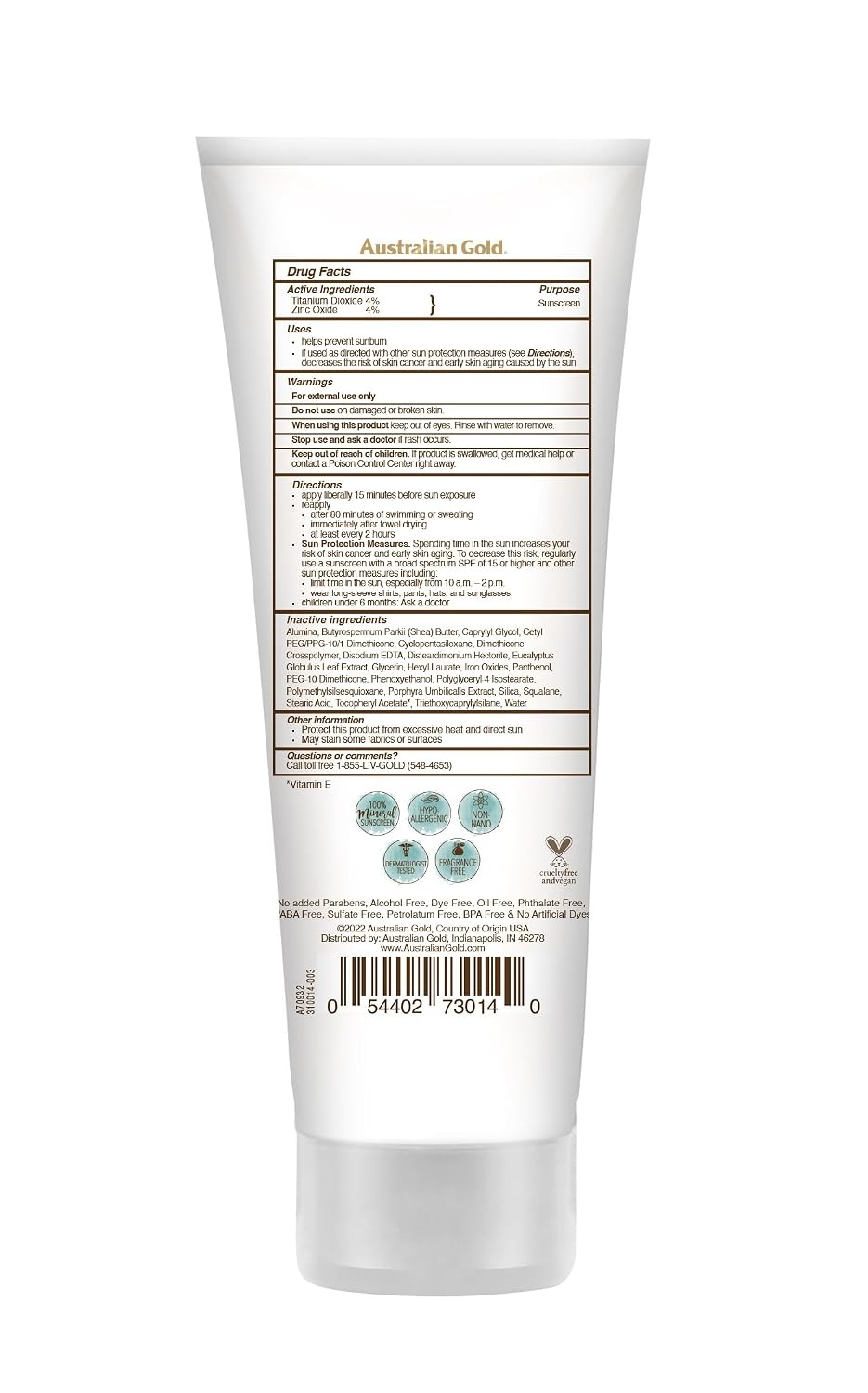 image:imageAustralian Gold Botanical SPF 50 Tinted Face Sunscreen NonChemical BB Cream WaterResistant Matte Finish Sensitive Skin 3 FL OzFairLight