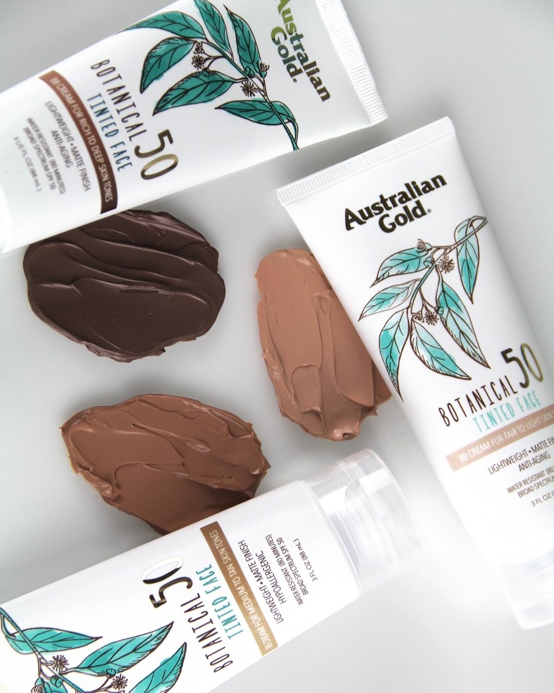 image:imageAustralian Gold Botanical SPF 50 Tinted Face Sunscreen NonChemical BB Cream WaterResistant Matte Finish Sensitive Skin 3 FL OzFairLight