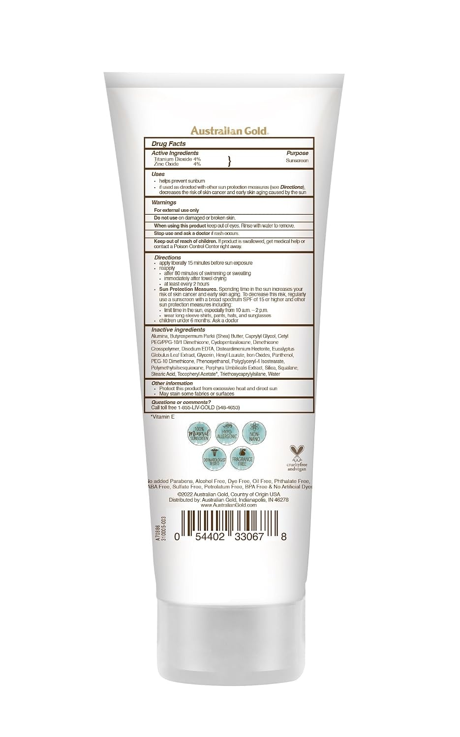 image:imageAustralian Gold Botanical SPF 50 Tinted Face Sunscreen NonChemical BB Cream WaterResistant Matte Finish Sensitive Skin 3 FL OzMediumTan
