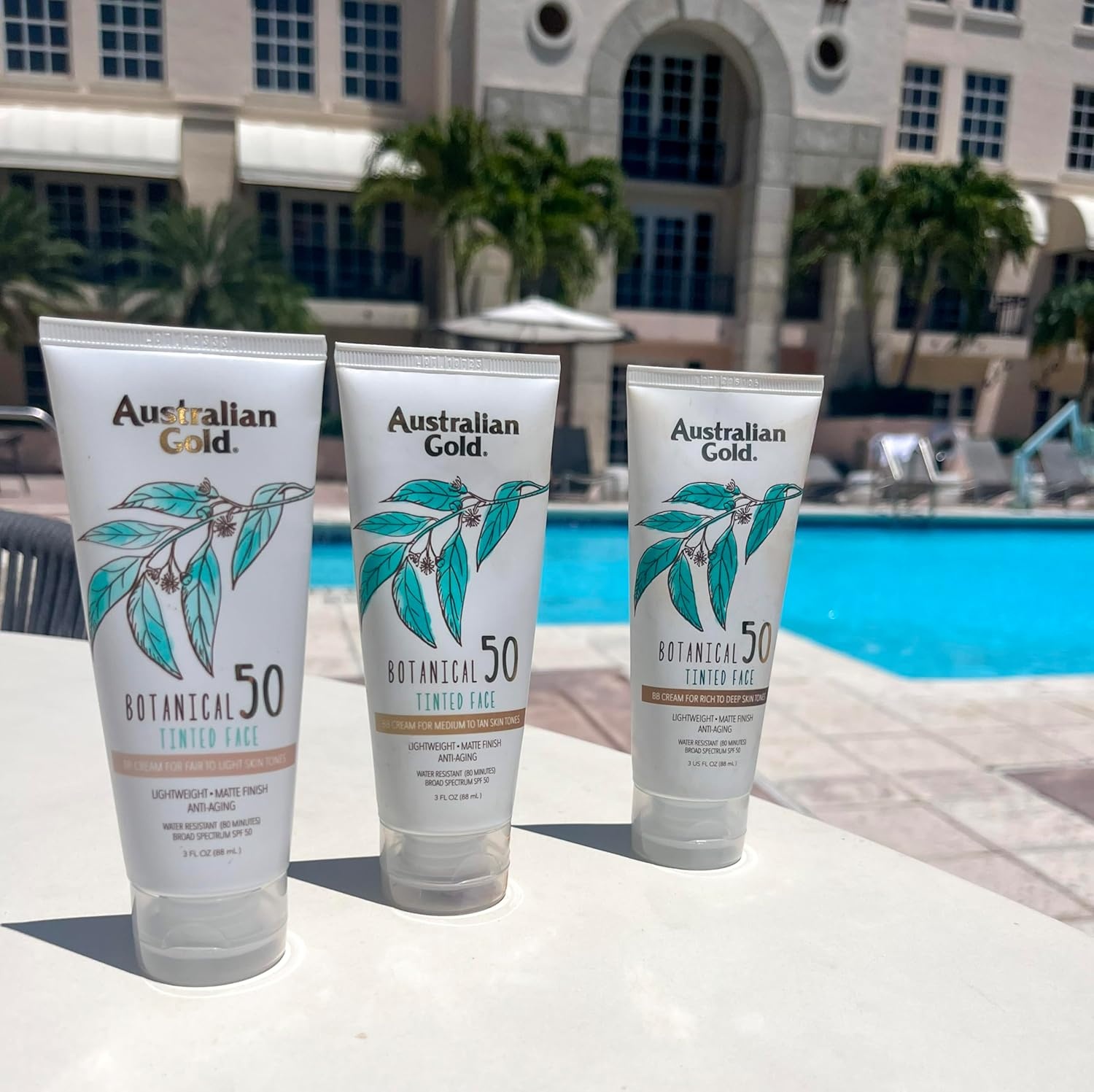 image:imageAustralian Gold Botanical SPF 50 Tinted Face Sunscreen NonChemical BB Cream WaterResistant Matte Finish Sensitive Skin 3 FL OzMediumTan