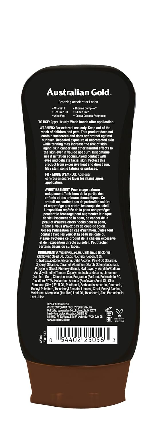 image:imageAustralian Gold Dark Tanning Accelerator Lotion With Bronzer 8 Ounce New Package Same Formula B003GX5SSC8 Ounce Pack of 1