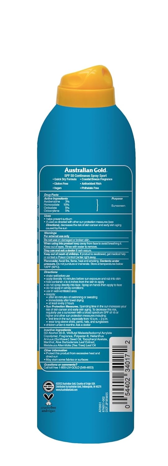 image:imageAustralian Gold Extreme Sport Sunscreen Lotion SPF 30 8 Ounce Broad Spectrum Sweat amp Water Resistant NonGreasy Oxybenzone Free Cruelty Free6 Ounce Pack of 1