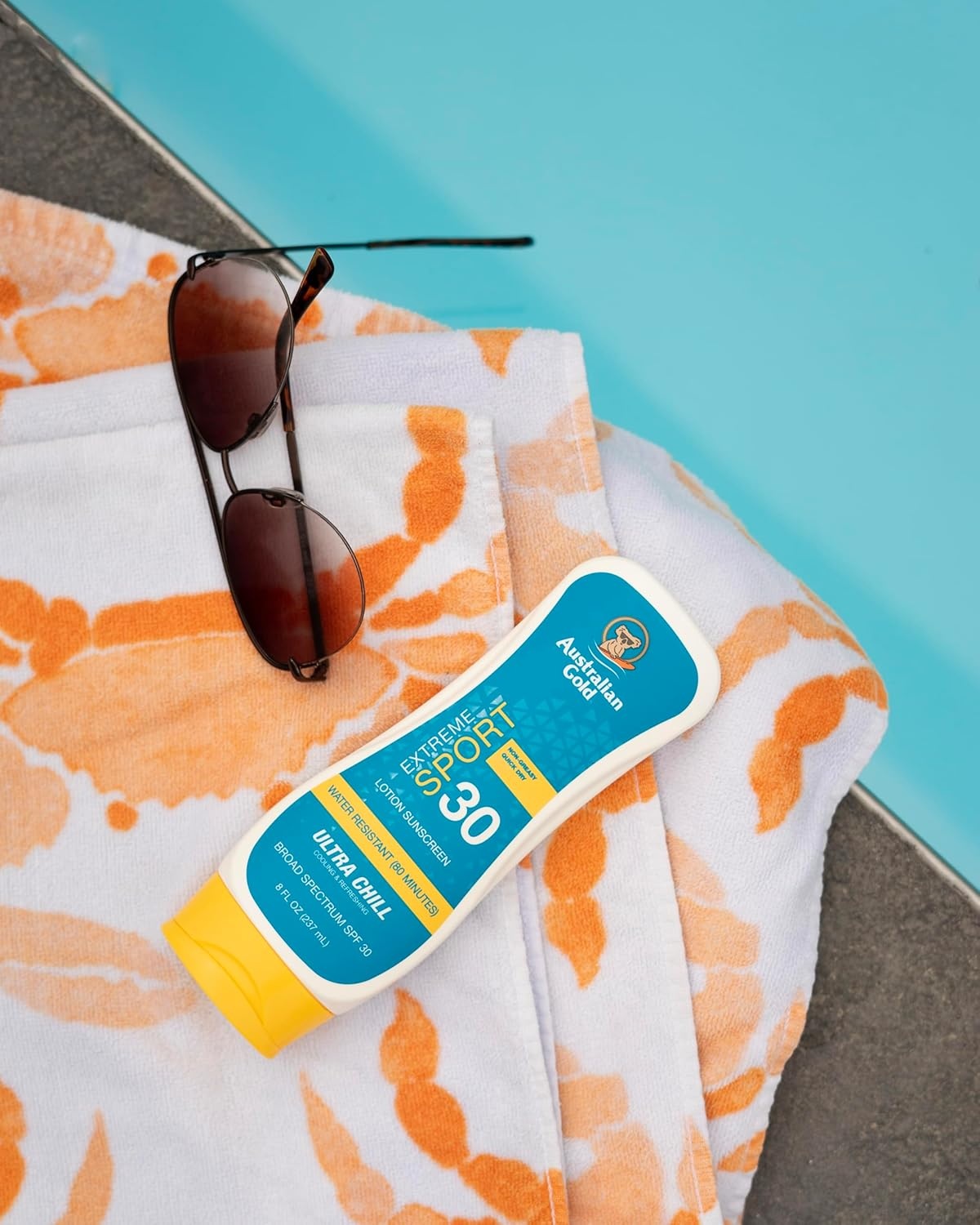 image:imageAustralian Gold Extreme Sport Sunscreen Lotion SPF 30 8 Ounce Broad Spectrum Sweat amp Water Resistant NonGreasy Oxybenzone Free Cruelty Free7 Ounce Pack of 2