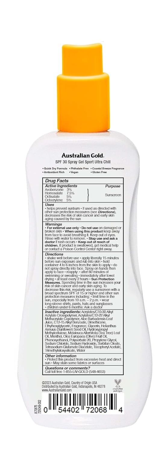 image:imageAustralian Gold Extreme Sport Sunscreen Lotion SPF 30 8 Ounce Broad Spectrum Sweat amp Water Resistant NonGreasy Oxybenzone Free Cruelty Free8 Ounce Pack of 1