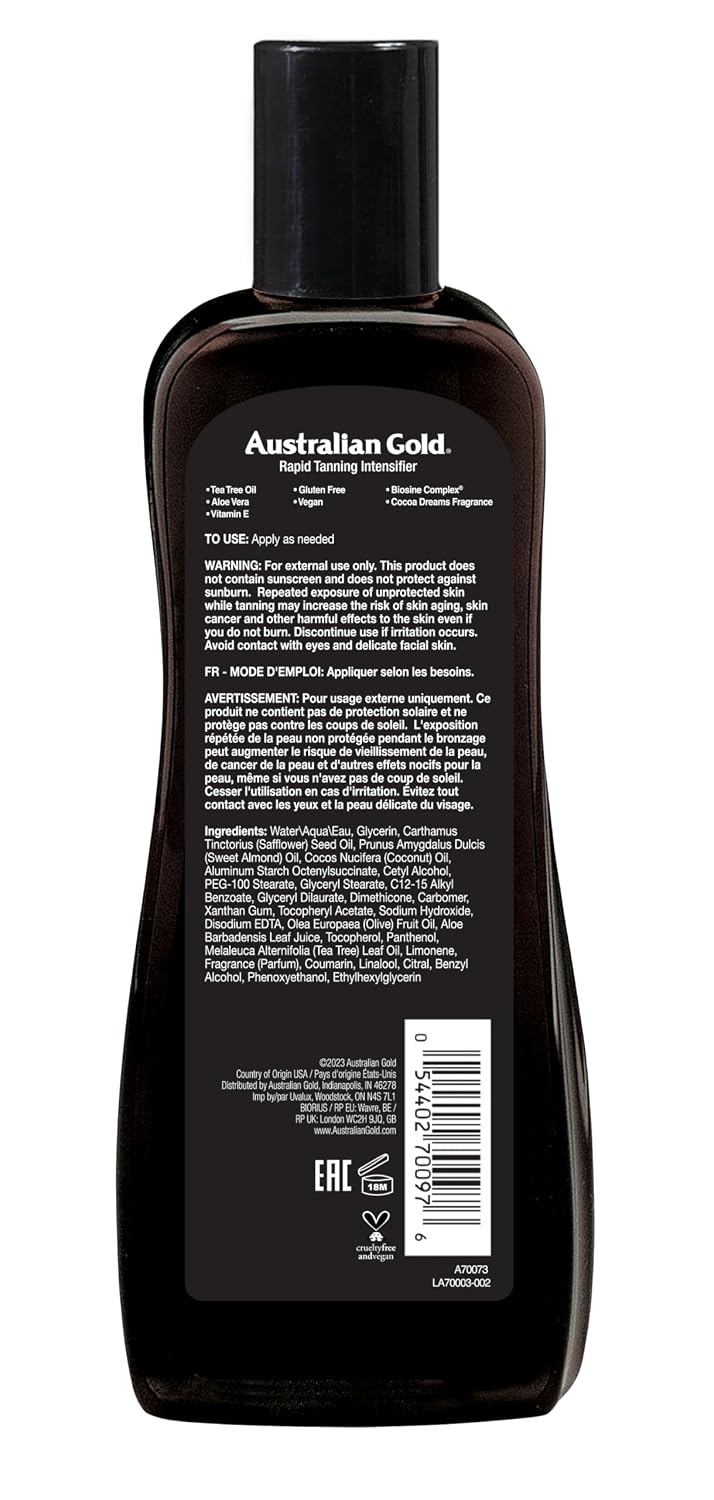 image:imageAustralian Gold Rapid Tanning Intensifier Lotion 85 Fl Oz With Tea Tree Oil and Aloe Vera Vitamin ETan