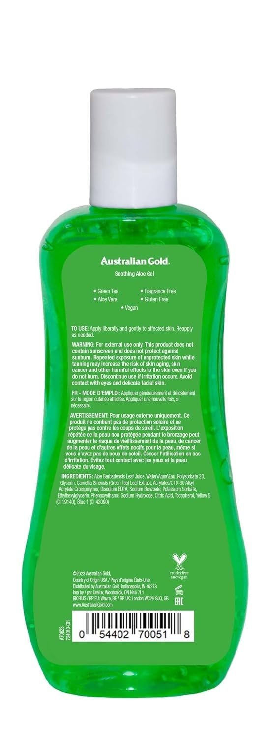 image:imageAustralian Gold Soothing Aloe Vera After Sun Gel Relieves Sunburn Pain and Hot amp Itchy Skin Soothing Aloe After Sun Gel 8 Fl Oz A706231