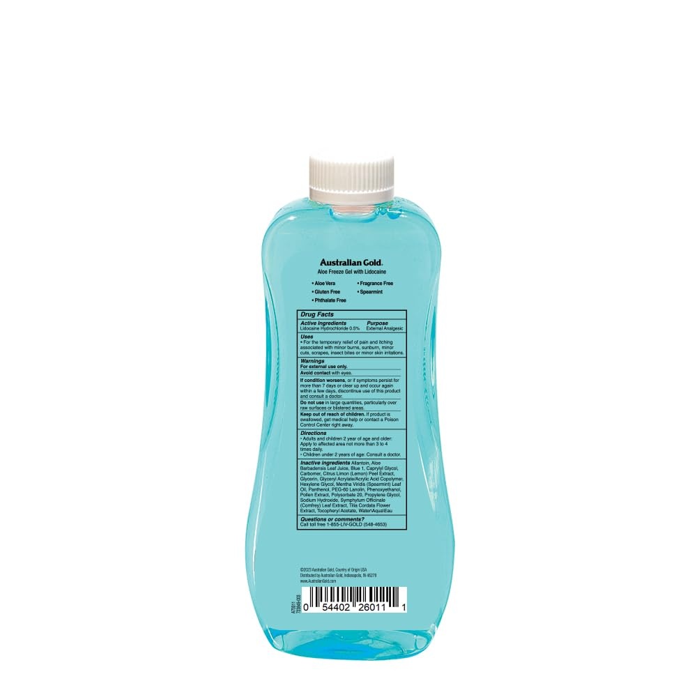 image:imageVera with Ounce Relieves Sunburn Pain and Hot Itchy Skin Aloe Freeze Spray Gel Aloe Freeze Spray Gel w Lidocaine 8 Fluid OunceUnscented