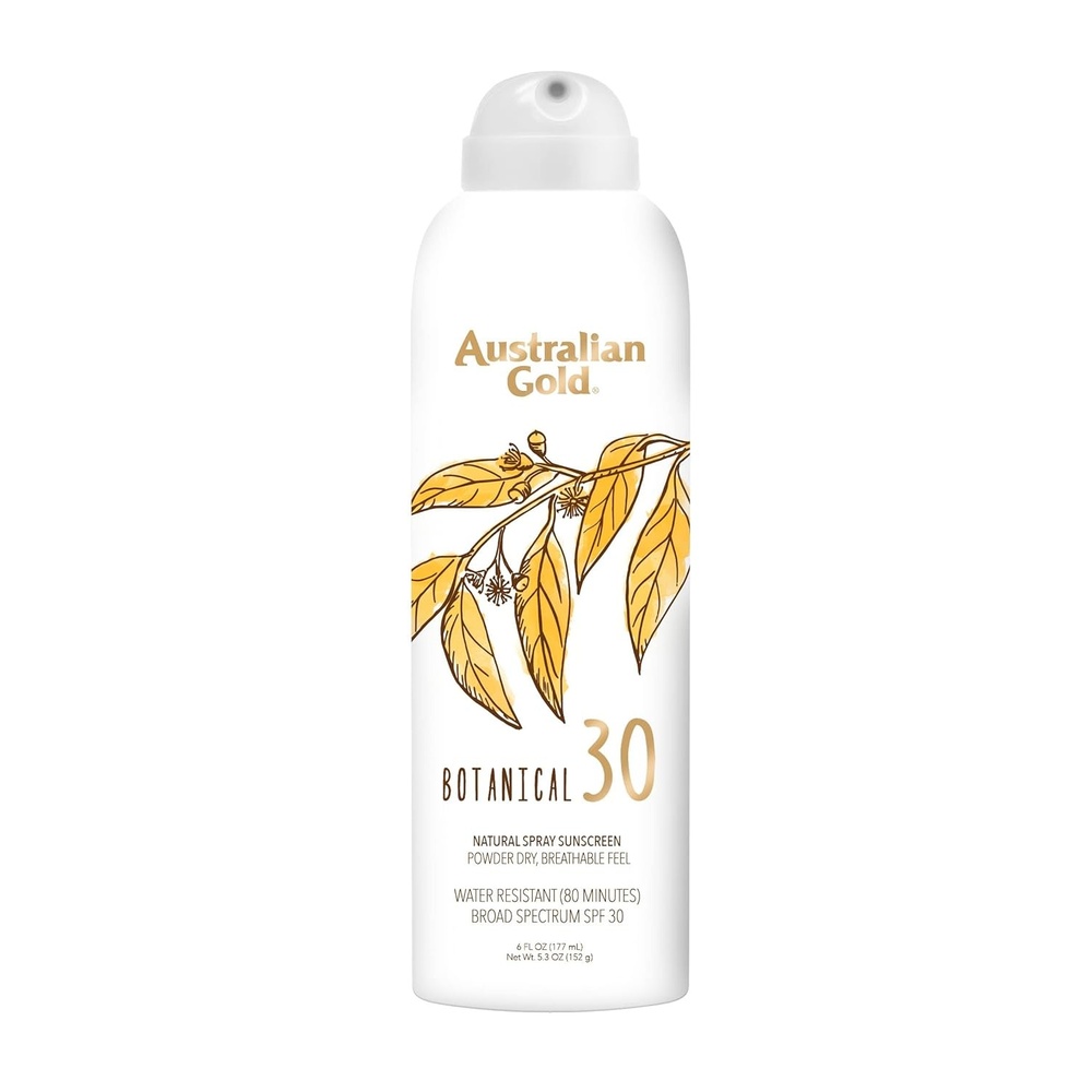 image:imageAustralian Gold Botanical SPF 30 Natural Sunscreen Spray Broad Spectrum Sunblock Formulated with AntioxidantsRich and Natural NativeAustralian Ingredients Citrus Oasis Fragrance 6 Fl Oz