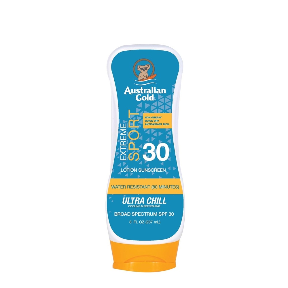 image:imageAustralian Gold Extreme Sport Sunscreen Lotion SPF 30 8 Ounce Broad Spectrum Sweat amp Water Resistant NonGreasy Oxybenzone Free Cruelty Free8 Ounce Pack of 1