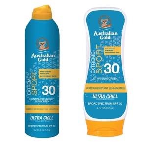image:imageAustralian Gold Extreme Sport Sunscreen Lotion SPF 30 8 Ounce  Broad Spectrum  Sweat amp Water Resistant  NonGreasy  Oxybenzone Free  Cruelty Free7 Ounce Pack of 2