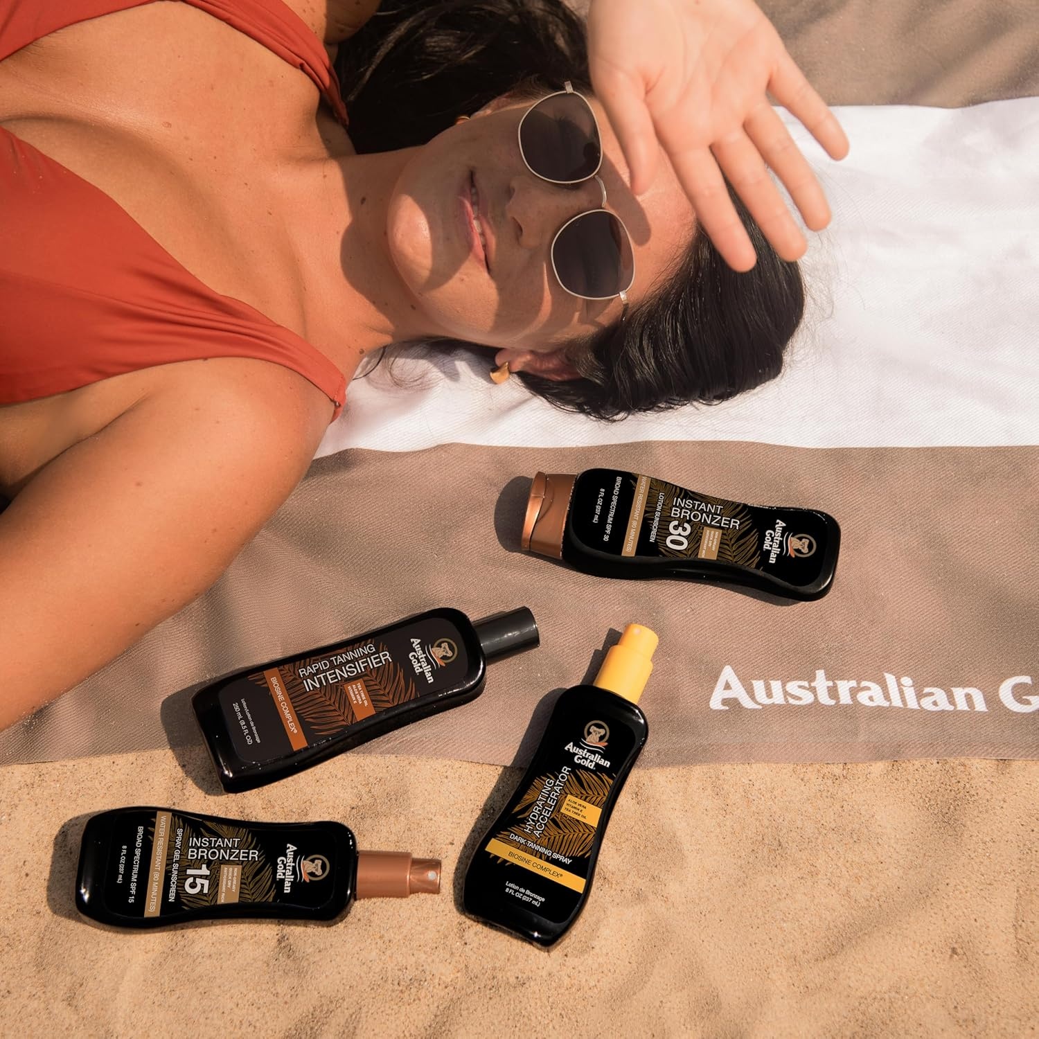 image:imageAustralian Gold Spray Gel Sunscreen with Instant Bronzer SPF 50 8 Ounce Moisturize amp Hydrate Skin Broad Spectrum Water ResistantB07DG52KLYSPF 15