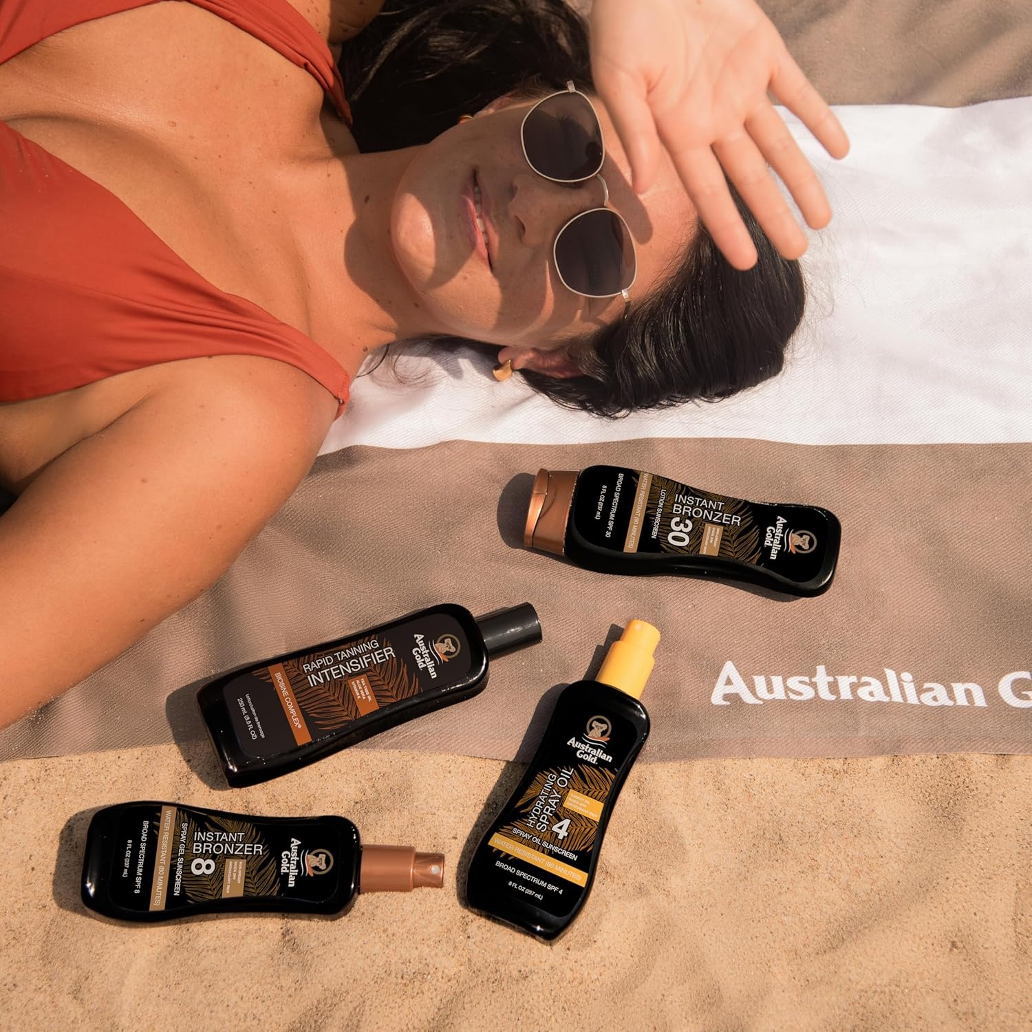 image:imageAustralian Gold Spray Gel Sunscreen with Instant Bronzer SPF 50 8 Ounce Moisturize amp Hydrate Skin Broad Spectrum Water ResistantB07DG52KLYSPF 4