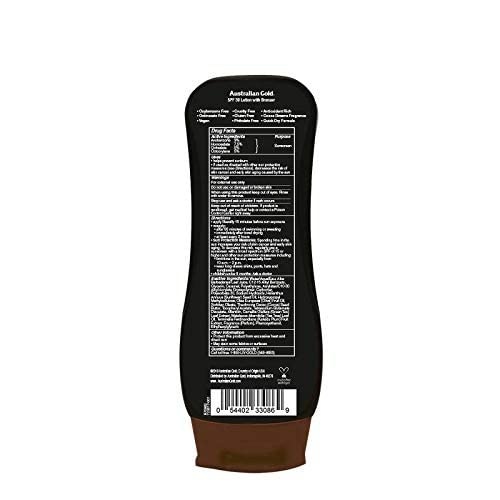 image:imageAustralian Gold Sunscreen Lotion with Instant Bronzer Broad Spectrum Water Resistant NonGreasy Oxybenzone Free Cruelty Free SPF 30 Coconut 8 Fl Oz A70902SPF 30