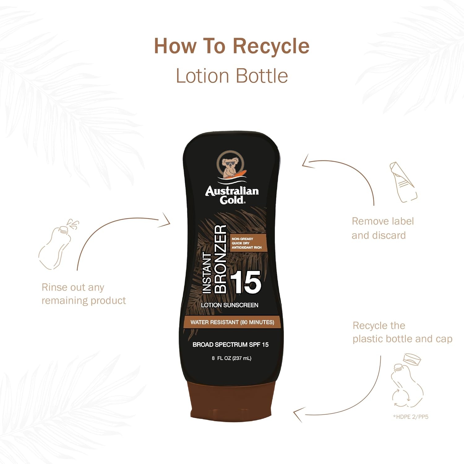 image:imageAustralian Gold Sunscreen Lotion with Instant Bronzer SPF 15 8 Ounce Broad Spectrum Water Resistant NonGreasy SPF 15 8 Fl Oz Pack of 18 Ounce Pack of 2