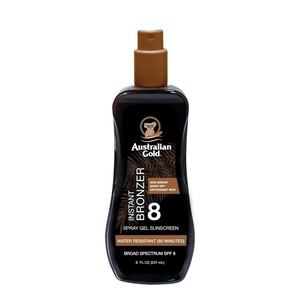 image:imageAustralian Gold Spray Gel Sunscreen with Instant Bronzer SPF 50 8 Ounce  Moisturize amp Hydrate Skin  Broad Spectrum  Water ResistantB07DG52KLYSPF 8