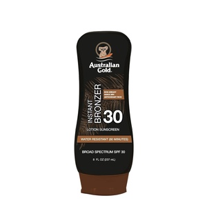 image:imageAustralian Gold Sunscreen Lotion with Instant Bronzer Broad Spectrum Water Resistant NonGreasy Oxybenzone Free Cruelty Free SPF 30 Coconut 8 Fl Oz A70902SPF 30